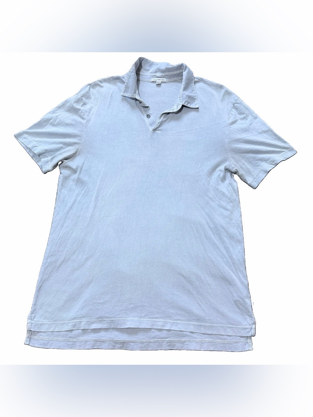 James Perse Men’s Polo Shirt Size 2 Light Blue Made in USA